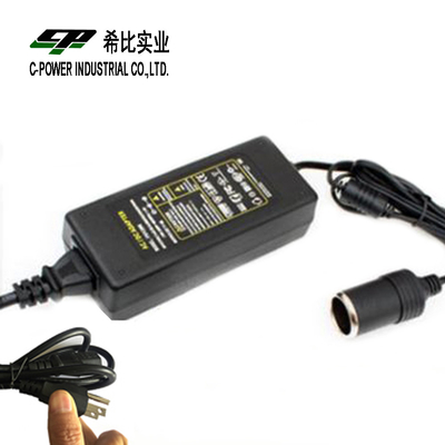 현대 60W 자동차 어댑터 DC 12V에서 AC 220V 데스크톱 연결 12VDC 5A 전원 공급