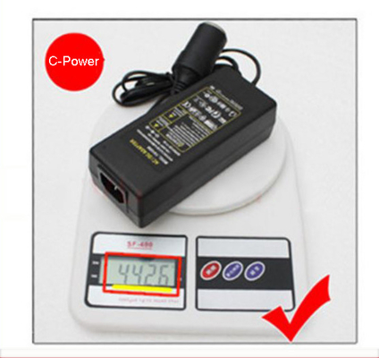 현대 60W 자동차 어댑터 DC 12V에서 AC 220V 데스크톱 연결 12VDC 5A 전원 공급