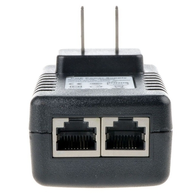 검은색 24V 1A 벽 플러그 POE 주입기 이더넷 어댑터 IP 전화 카메라 전원 공급 장치 24 V