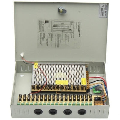 CCTV 카메라 보안 감시 출력 12V 20A DC 18CH 채널 전원 공급 상자
