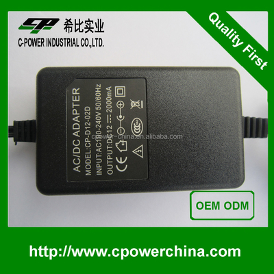 기술 12V 2A 24W DC 전원 어댑터 벙커 힐 보안 카메라 쉽게 설치