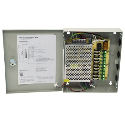 C-Power 9 채널 CH CCTV 보안 카메라 분배 PTC 전원 공급 상자 12V 출력