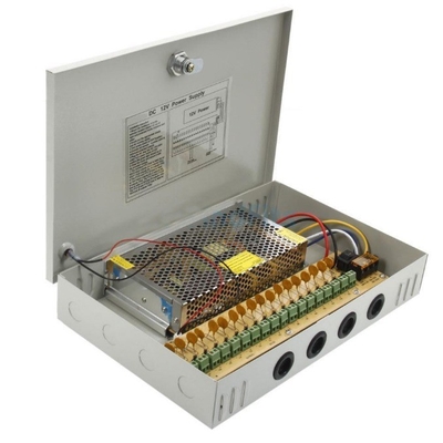 효율성 82% C 전력 110v 220v ac dc 12v 18ch 20a 12 volt 16 채널 CCTV 전원 공급