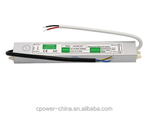 30W DC 24V 12V LED 화이트 스트립 드라이버 트랜스포머 모듈 IP67 방수 전원 어댑터