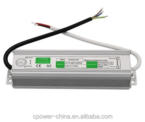 은 흰색 24v DC 방수 전자 50W LED 드라이버 100w 25w IP67 전원 공급 트랜스포머