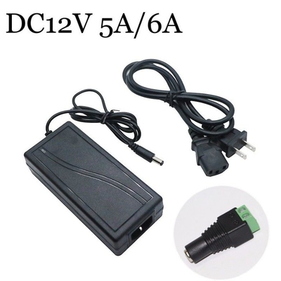 12V 5A 60W 100-240V 입력 AC DC CCTV 카메라 LED 전자 장치용 데스크톱 전원 공급 장치
