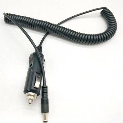 검은색 12V DC 자동차 담배 라이터 충전 케이블 5.5x2.1mm 표준 구리