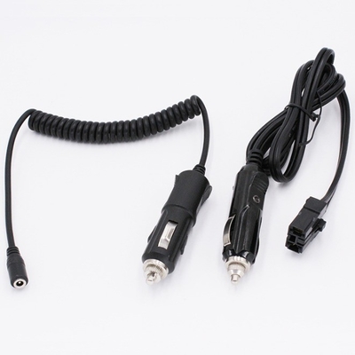 검은색 12V DC 자동차 담배 라이터 충전 케이블 5.5x2.1mm 표준 구리