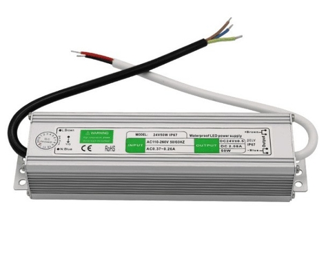 방수 50W 트랜스포머 전원 공급 LED 드라이버 DC12V 외관용 단일 출력