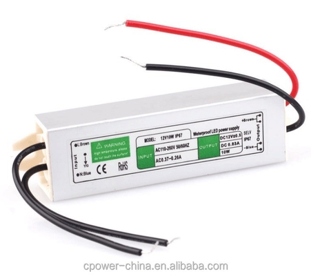 방수 10W LED 전원 공급 장치 LED 스트립 24V 단일 출력 타입 86% 효율성