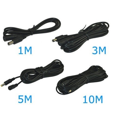 12V 남성에서 여성 2.1x5.5MM CCTV 카메라 구리 선도자를위한 확장 전력 케이블