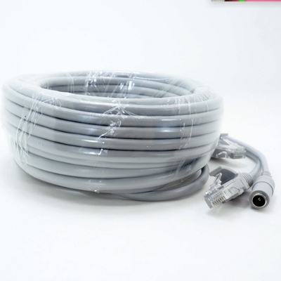 CCTV 확장 이더넷 RJ45 및 DC 12V 전력 NVR을 위한 2인1 케이블