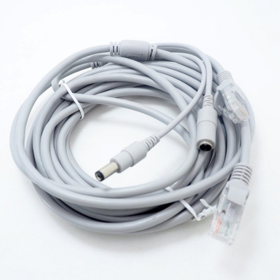 CCTV 확장 이더넷 RJ45 및 DC 12V 전력 NVR을 위한 2인1 케이블