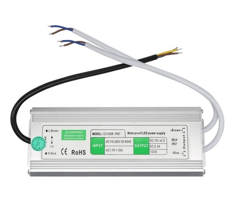 C-파워 실버 방수 DC 12V 8.3A 10W 30W 50W 100W 120W 200W 300W IP67 전원 공급
