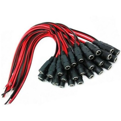 5.5x2.1mm Pigtail CCTV 카메라용 DC 케이블 남성 여성 LED 라이트 12V 구리 선도자