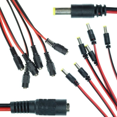 5.5x2.1mm Pigtail CCTV 카메라용 DC 케이블 남성 여성 LED 라이트 12V 구리 선도자