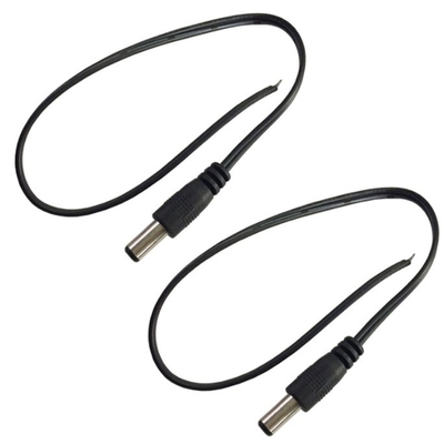 2.1mm x 5.5mm DC 남성 커넥터 플러그 엔드 케이블 와이어 피그테일 코드 CCTV 블랙