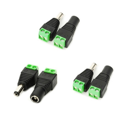 12V DC 전원 잭 플러그 블랙 f 커넥터 전원 어댑터 5.5mm x 2.1mm CE 인증서