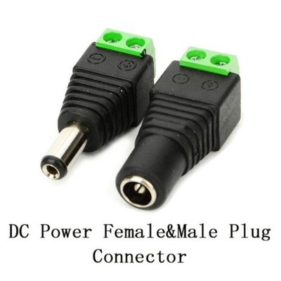 12V DC 전원 잭 플러그 블랙 f 커넥터 전원 어댑터 5.5mm x 2.1mm CE 인증서