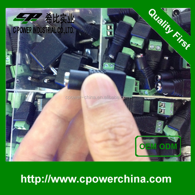 12V DC 전원 잭 플러그 블랙 f 커넥터 전원 어댑터 5.5mm x 2.1mm CE 인증서