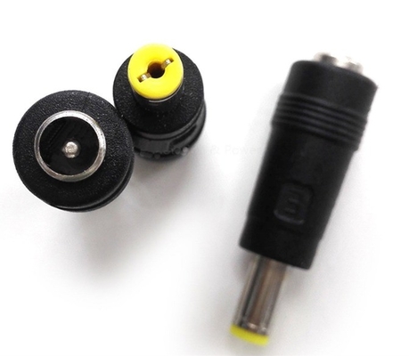 DC 전원 플러그 5.5x1.7mm 남성 5.5x2.1mm 여성 잭 커넥터에 대한 검은 어댑터