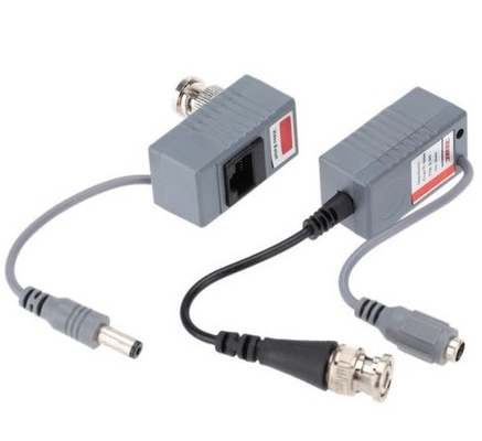 CCTV 카메라 코엑스 BNC 비디오 발롱 HD 및 파워 블랙을위한 수동 커넥터 송신기
