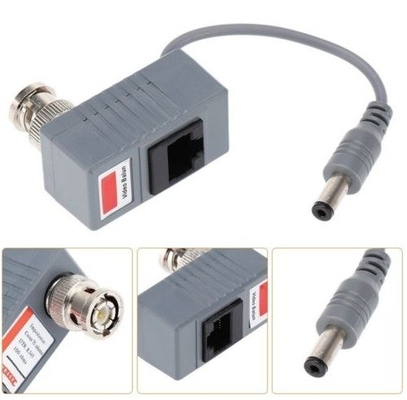 CCTV 카메라 코엑스 BNC 비디오 발롱 HD 및 파워 블랙을위한 수동 커넥터 송신기