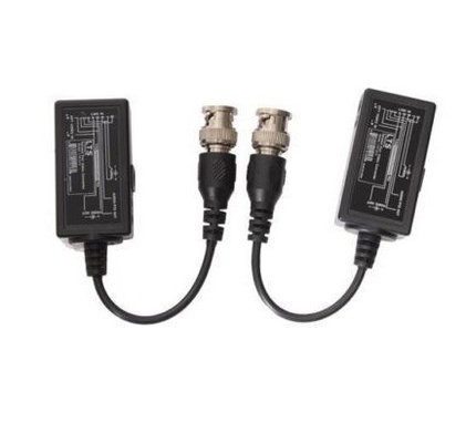 블랙 CCTV BNC에서 RJ45 비디오 발롱 DC 전력 확장기 이더넷 Cat5/6 케이블