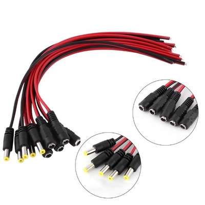 CE 인증 남성 케이블 플러그 와이어 CCTV 보안을 위한 5.5 * 2.1mm 12V DC 전력 pigtail