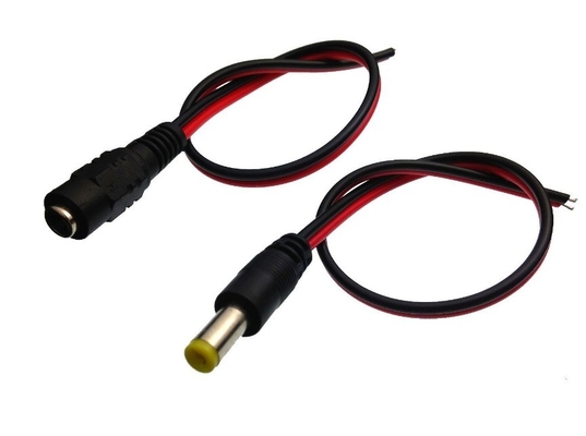 CE 인증 남성 케이블 플러그 와이어 CCTV 보안을 위한 5.5 * 2.1mm 12V DC 전력 pigtail