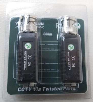 CAT5e CAT6에서 카메라 밸크 단일 채널 수동 BNC 비디오 발런 트랜시버 어댑터