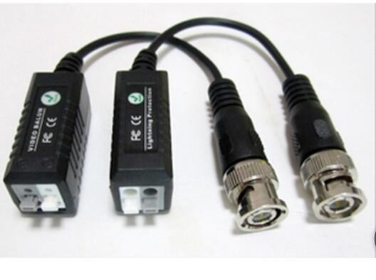 CAT5e CAT6에서 카메라 밸크 단일 채널 수동 BNC 비디오 발런 트랜시버 어댑터
