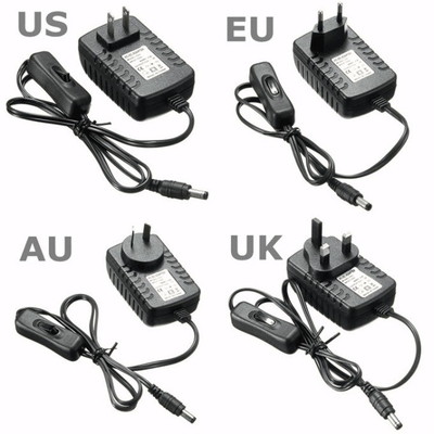 EU US UK 플러그 100-240V에서 DC 12V 전원 공급 어댑터