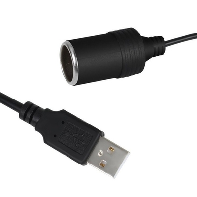 5V ~ 12V USB 자동차 담배 라이터 소켓 여성 변환기 어댑터 검은 PVC 디자인