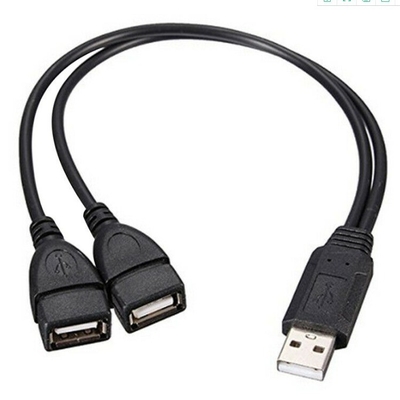 저전압 USB 2.0 A 남성에서 2 여성 듀얼 잭 Y 스플리터 허브 코드-케이블-Ada 전원