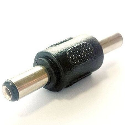 검은색 DC 전원 플러그 5.5x2.1mm 트랜스포머를위한 남성에서 남성 결합 커넥터 커넥터 어댑터