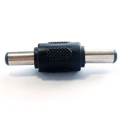 검은색 DC 전원 플러그 5.5x2.1mm 트랜스포머를위한 남성에서 남성 결합 커넥터 커넥터 어댑터