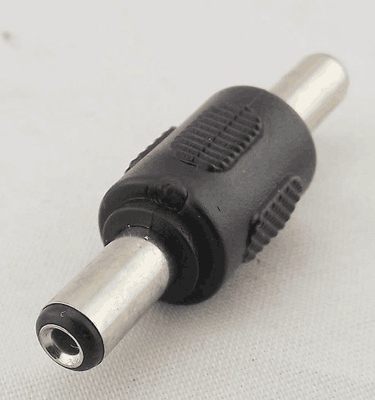 검은색 DC 전원 플러그 5.5x2.1mm 트랜스포머를위한 남성에서 남성 결합 커넥터 커넥터 어댑터