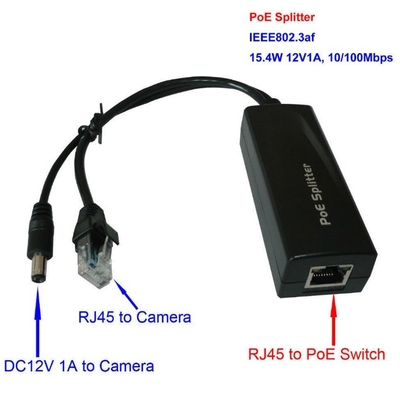 10/100Mbps 데이터 전송 속도 IP 카메라 CCTV DC44-57V 전원 입력용 POE 스플리터