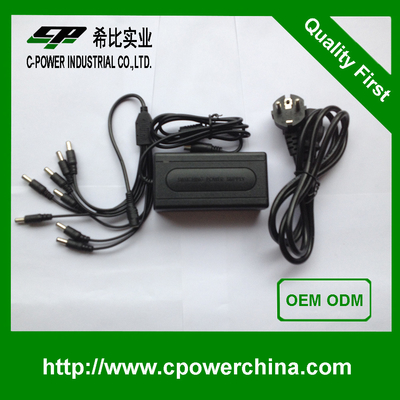12VDC 5A 4 포트 8 포트 다중 출력 전력 어댑터 C 전력 85% 효율