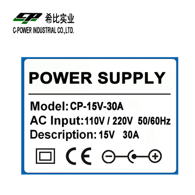 450W AC DC 15V 30A 프로젝터 전원 공급 장치 마사지 의자 및 CCTV LED C-Power