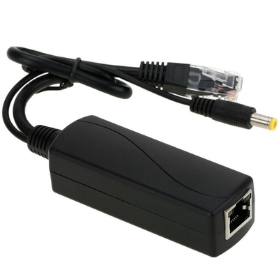 네트워크 전송 블랙 PoE 스플리터 케이블 어댑터 IP 카메라 IEEE802.3af 12V DC