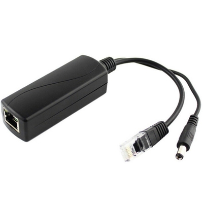 네트워크 전송 블랙 PoE 스플리터 케이블 어댑터 IP 카메라 IEEE802.3af 12V DC