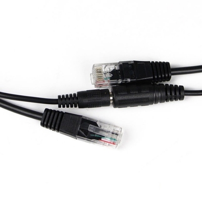 네트워크 전송 블랙 PoE 스플리터 케이블 어댑터 IP 카메라 IEEE802.3af 12V DC