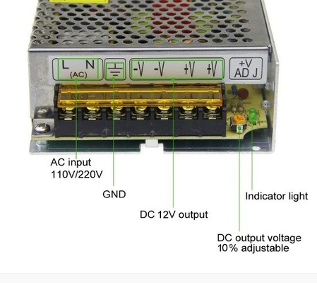 120v 입력 전압 S-120-12 AC 110V/220V에서 DC 변환기 드라이버로 전환 12V 10A 120W 전원 공급 장치 어댑터