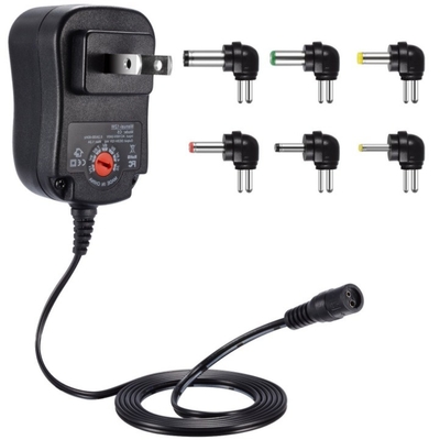DC 출력 30W 유니버설 전원 공급 어댑터 100-240V AC 3V-12V 조정 가능한 여러 팁