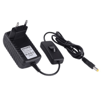 12V 1A/2A C 전원 전원 공급 장치, 켜기 / 끄기 스위치 및 DC 커넥터 5.5*2.5mm/5.5*2.1mm