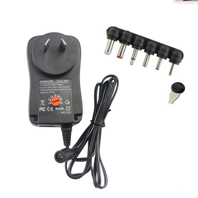 C-Power 30W 15W 전기 기기용 이동 조절 전원 어댑터 검은색