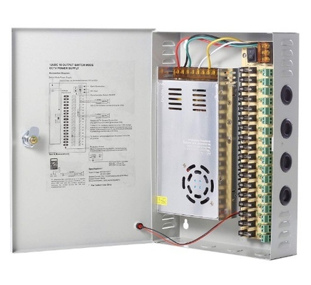 12V DC 30A 18CH 스위치 박스 및 초동 보호로 CCTV 전원 공급을 확보