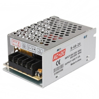 110V/220V 입력 24V 2A 50W S-50-24 LED CCTV 단일 출력 스위치 전원 공급